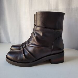 ABEO Traverse Scrunch brown leather boots size 7.5 NWOB